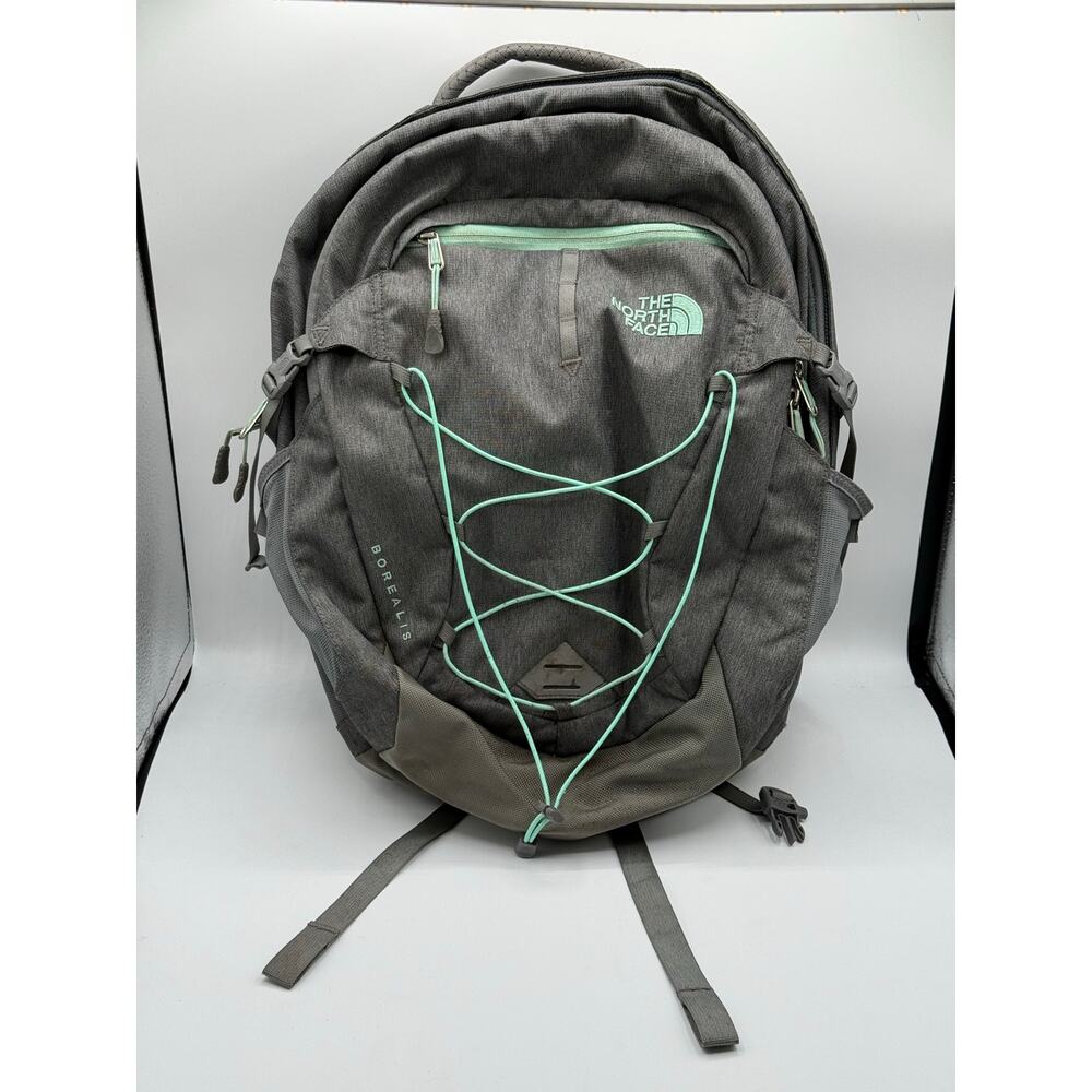 The North Face Borealis Backpack - Gray/Mint Green - FlexVent Laptop Daypack